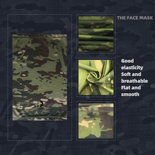 Camo Boonie Sun Hat with Face Mask UV Protection Fishing Hat Bucket Hat for Hunting Hiking Military Tactical Safari - color: Camo Cp Green