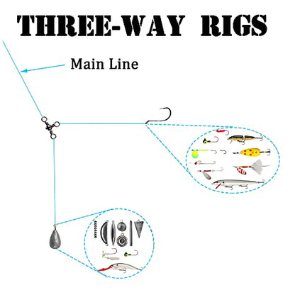 AGOOL 3 Way Swivels Fishing Tackle, 50/100pcs Crossline Barrel Swivel 3 Way Rigs T-Shape Three Way Swivels Fishing Tackle Connector for Catfish Rig Surf Fishing Rig - size: 5#_61lb