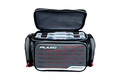 Plano Weekend Series 3600 Tackle Case, Medium, Gray Fabric, Includes 2 Stowaway Utility Storage Boxes for Fishing Baits & Lures, Premium Soft Fishing Storage - color: Grey, style: 3600 Tackle Case