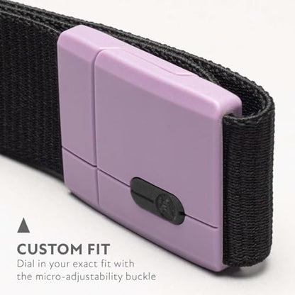 Arcade Belts Adventure Mag Unisex Belt: Heavy Duty Stretch, Metal Free Buckle - color: Polar Mag - Black/Vio