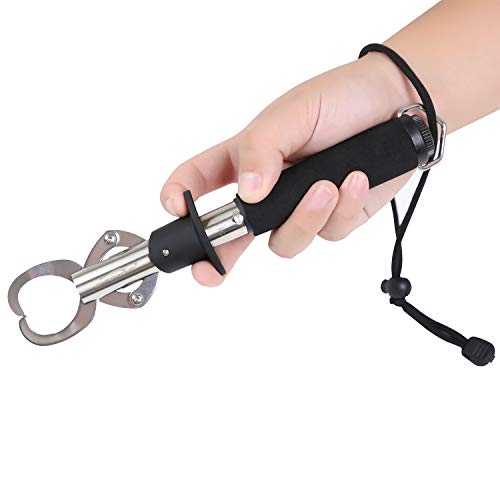 Fish Lip Gripper with Weight Scale and Measuring Tape Fish Scales Grip Grabber Professional Fish Holder Stainless Steel Fish Lip Grabber Fish Lip Grip Tool
