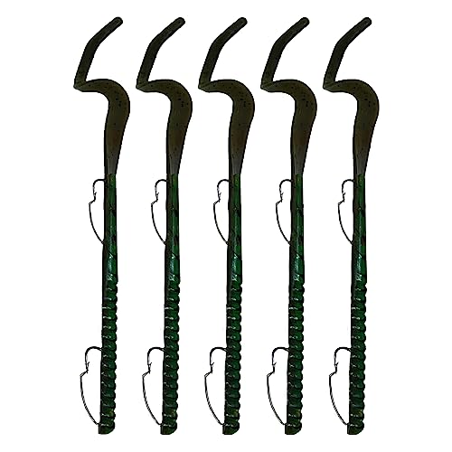Delong Lures Fishing Lures Bass Set, 10" Pre-Rigged Weedless Swim Bait, Twister Tail Bass Fishing Lures, Extra Durable Soft Plastic Baits for Freshwater - 5 pcs Bass Baits and Lures Pack, Made in USA - color: Frog