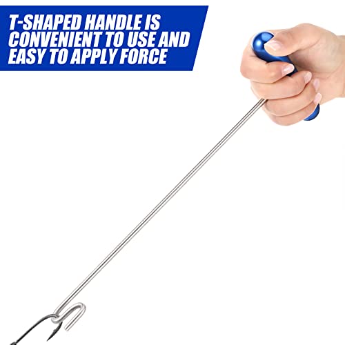 Sotiff 2 Pcs 12 in Stainless Steel Fish Hook Remover Tools Summer Fishing Hook Quick Removal Device Saltwater Dehooker Aluminum and Fish Dehooker for Fisherman - color: Blue