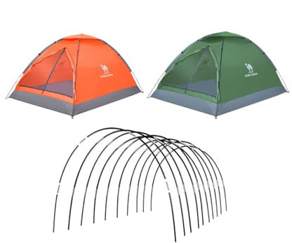 DIY Tent Pole, Replacement Tent Pole, Greenhouse Hoops,Telescopic Rod,Long Approximately 52ft, Diameter - 6.5mm,36 Packs, for Hiking Camping Backpacking Tent - color: 17 inches- 36 packs( black)