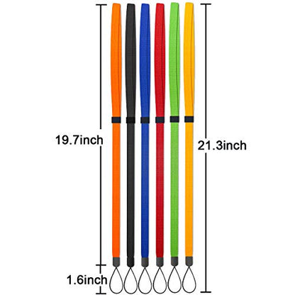 AMUU Lanyards Adjustable 6 Pcs for Walkie-talkie,Cruise,Keys,Pen,Phone | Neck Lanyards id Badges Holder Office,Cell Phones,USB,Whistles,iPod - color: 6 Pack Colors Neck Lanyard
