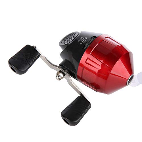 Fishing Wheel Portable Spincast Fishing Reel Slingshot Outdoor Shooting Harpoon Dart Reel - color: red