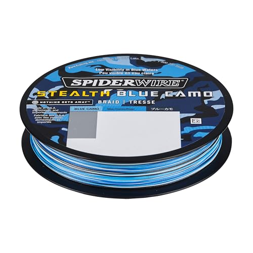 SpiderWire Stealth Braid Fishing Line - color: Blue Camo, size: 125yd, style: 30lb Break Strength