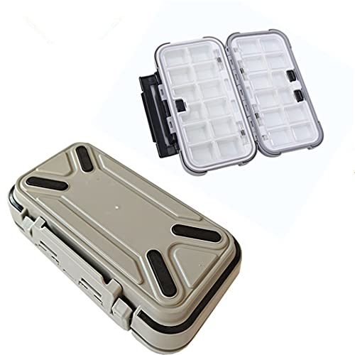 Toasis Fishing Tackle Accessory Box Small Fishing Hooks Weights Sinkers Swivel Storage Container (Grey) - color: Grey