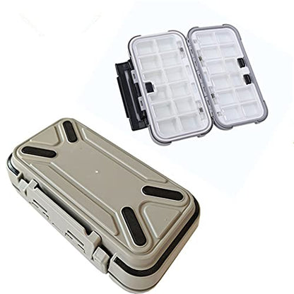 Toasis Fishing Tackle Accessory Box Small Fishing Hooks Weights Sinkers Swivel Storage Container (Grey) - color: Grey