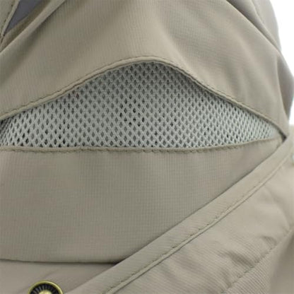 Connectyle Men's Sun Hat with Detachable Neck Flap Adjustable Outdoor UPF 50+ Baseball Sun Cap for Fishing Hiking Golfing - color: Light Grey