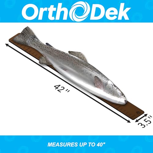40" Fish Ruler for Boats, Laser Engraved Peel and Stick EVA Foam Fish Measuring Board, Fishing Measurement Tape for Fishing Boats, Yachts, Kayaks (Mocha) - color: Mocha