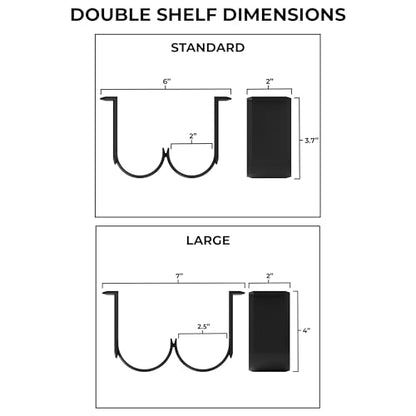 Fly Rod Tube Holder – Under Shelf & Ceiling Mount | Holds 2 Fly Rod Tubes | PETG, Made in USA | Fits Standard 2" & Large 2.5" Hard and Cloth Rod Tubes (2 Pack) - color: Black, size: Standard (2")