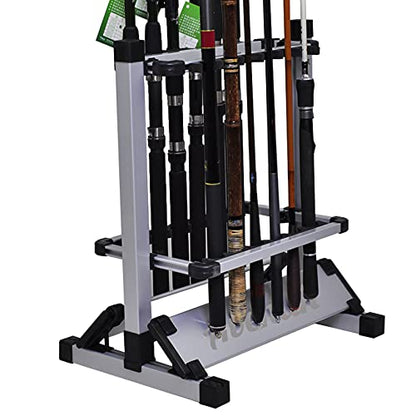 Aventik Mini Fishing Rod Holder Aluminum 12&24-Rod Fishing Rod Shelf/Rack (12 Rods Rack) - color: 12 Rods Rack