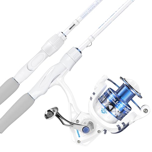 KastKing Centron Lite Fishing Rod and Reel Combo, IM6 Graphite 2Pc Blanks, Stainless Steel Guides with Ceramic Rings, Contoured EVA Handles & Fighting Butt, Split or Full Rear Handle Design, 13 Models - style: Spin-7'0" Medium Light-2000 Reel-2pcs