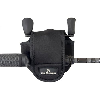 Angler Armour Baitcast Reel Cover | Baitcaster Sleeve | Fishing Reel Pouch | Low Profile Baitcasting Reel Protector | Neoprene Reel Case | 50 100 200 Series Baitcast Covers - color: Black
