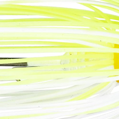 Strike King Thunder Cricket Fishing Lure, Vibrating Swim Jig, Silver Blade, 4/0 Jungle-Style Flipping Hook - color: Chartreuse White, size: 3/8 oz