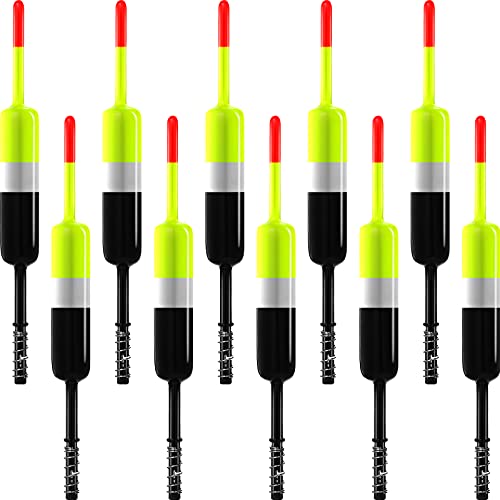 10 Pieces Fishing Bobbers Fishing Floats and Bobbers Fishing Floaters Crappie Bobbers Spring Slip Bobbers Fishing Float Accessories for Fishing (Black and Yellow,2.4 Inch) - color: Black and Yellow, size: 2.4 Inch