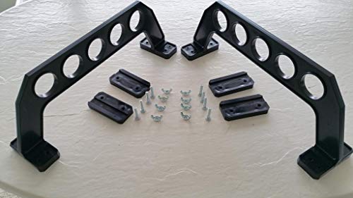 Cobra Storage Garage Door Storage Rack, 18" Black ABS Plastic Fishing Rod Holder, Ultimate Organization for Fishing Gear and Equipment, Garage Storage System - size: 18 inch