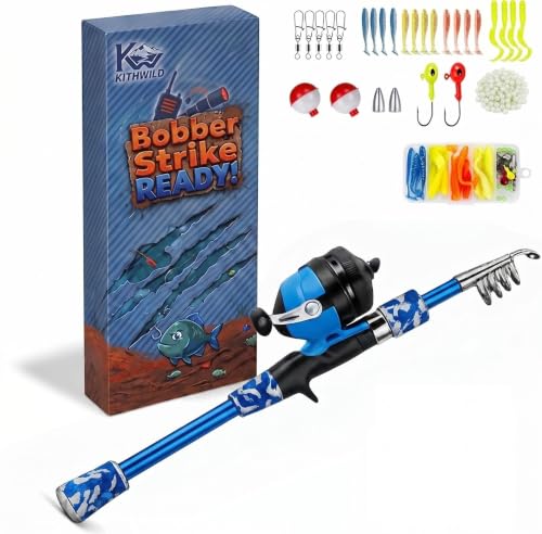 Catapult Fishing Rod Combo with Spincast Reel & Complete Tackle Kit, Slingshot Casting System, 15-25M Distance for Beginners