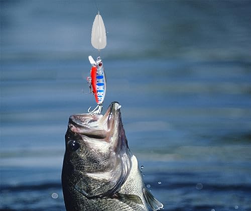 3D Eyes Artificial Crankbait Fishing Lures Kit Jerkbaits for Bass Lures - color: 10pcs minnow lures with bill