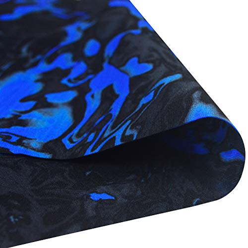 Obacle Seamless Face Mask Rave Bandana Men Women for Dust Sun Wind Protection - color: Pure Black Blue