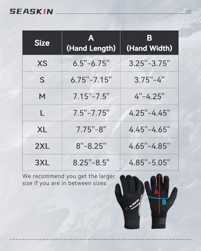 Seaskin 5mm Neoprene Diving Gloves - size: Large