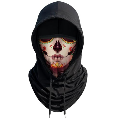 Skull Balaclava Hat for Women Men Sun UV Protection Summer Cooling Full Face Mask Cycling Hiking Fishing Outdoor Sports - color: Skull 12