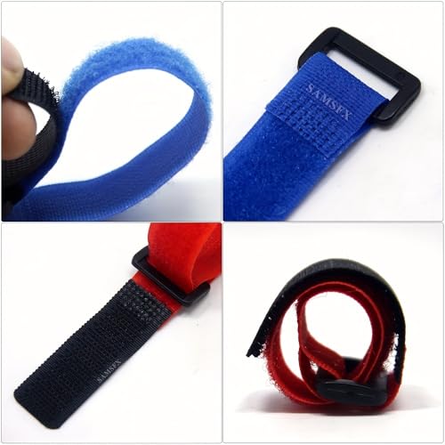 10 Pcs Anti-Slip Fishing Rod Straps, Reversible Hook and Loop Tie Bands, Non-Slip Bundling Belts for Fishing Rod Storage and Organization