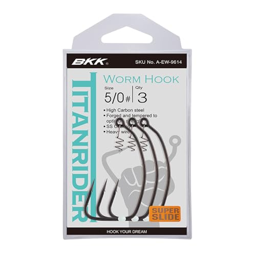 BKK TITANRIDER Soft Plastic Hook - size: 5/0 (Pack of 3)