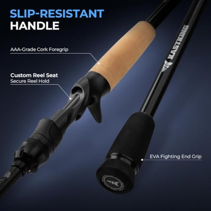 KastKing Verus Technique Twin-Tip Bass Fishing Rod – IM7 Graphite Blanks with Nano Resin, Extra Tip, PTS, Titanium Guide Frames, Technique-Specific Casting & Spinning Rod - size: 7'0"-M-MF, style: Casting