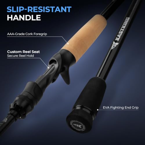 KastKing Verus Technique Twin-Tip Bass Fishing Rod – IM7 Graphite Blanks with Nano Resin, Extra Tip, PTS, Titanium Guide Frames, Technique-Specific Casting & Spinning Rod - size: 7'8"-H-F, style: Casting