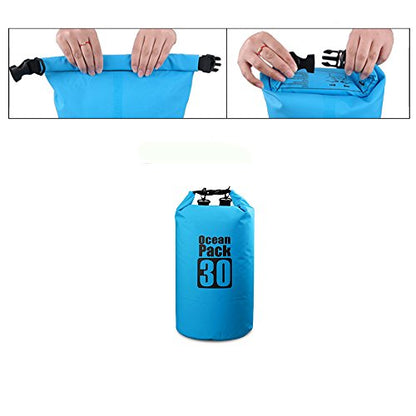 Dry Sack/Floating Waterproof Bag 2L/5L/10L/20L/30L for Boating, Kayaking, Hiking, Snowboarding, Camping, Rafting, Fishing and Backpacking - color: Blue, size: 30L