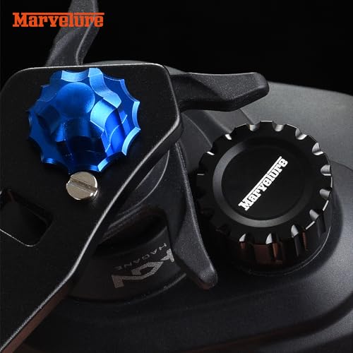 Tension Mechanical Brake Knob, Zero Adjuster Cap, Compatible for Shimano Curado MGL, SLX DC, SLX DC XT Baitcasting Reels - color: Full Black