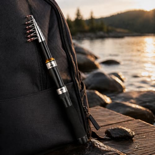 Carbon Fiber Fishing Rod Travel Fishing Pole Lightweight Portable Shore Sea Fishing Outdoor Use - size: 4.9 FT