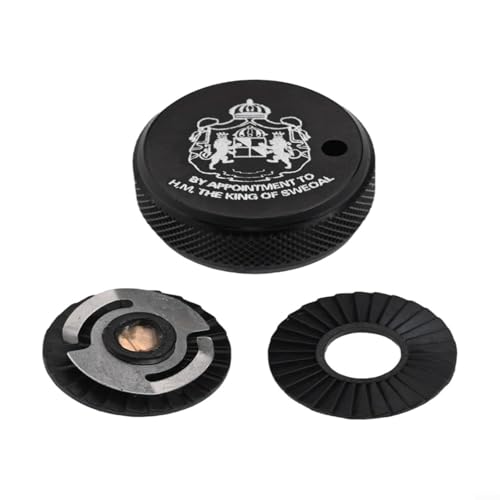 Fit for Abu Garcia Fishing Reel Brake Knob, Mechanical Spool Control Knob, Aluminum Alloy Spool Control with Internal Sound Kit Fit for 3 3.5 4 P5 Series, Fishing Reel Replacement Parts(Black)