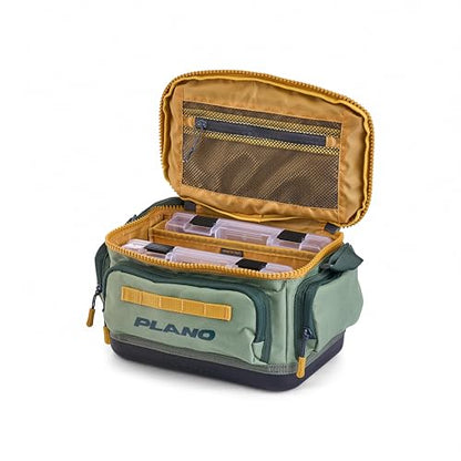 Plano Weekend 3500 Tackle Bag, Cutting-Edge Fishing Tackle Bag, Molded Waterproof Base, Spacious Storage, Die Cut Tool Sleeves, Daisy Chain Attachment Points - color: Moss, style: 3500 Tackle Case