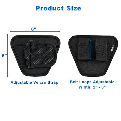 Cosmos Fly Fishing Net Holster - Adjustable Belt-Mounted Fish Landing Net Holder for Fishing Gear & Racket, Hands Free Waist Holder for Dip Netting Accessory