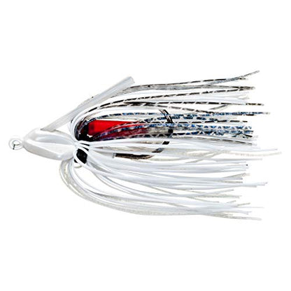 BOOYAH Swim'N Jig Jig-Head Fishing Lure - Flat Bottom Arrowhead Shape - color: White Shad, size: 1/2 oz