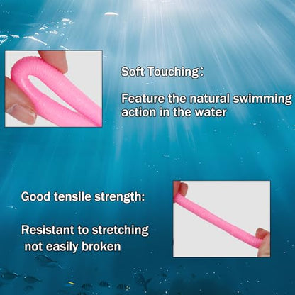 Soft Plastic Worms for Bass Fishing 20pcs FS/RE-09 | Salted ,Soft Plastic ,Fishing Lures ,with Hook Slot ,5.31in ,Saltwater Freshwater ,Bass Baits - color: Color H