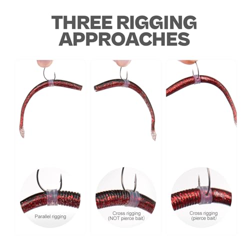 Wacky Worm O-Rings (180/150/120 Packs) – Heavy-Duty Silicone Senko Bait Protector (Only Kit Includes Tool) | Prevents Bass from Ripping Soft Plastics | Fits All Senko Worms (Small/Medium/Large) - color: Large (fits 5"-7") - Ring Only
