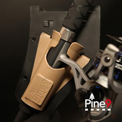Ambie Fishing Rod Hip Holster - Patented Ambidextrous Quick-Draw Fishing Pole Holder, Made in USA - Spinning, Baitcaster & Centerpin Reels - Fits Any 1.5" Belt - color: Flat Dark Earth