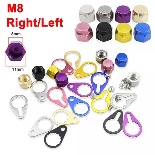 Baitcasting Fishing Reel Screw Nut Locking Cap Crank Handle Compatible with Abu Daiwa Okuma - color: Silver, style: Right