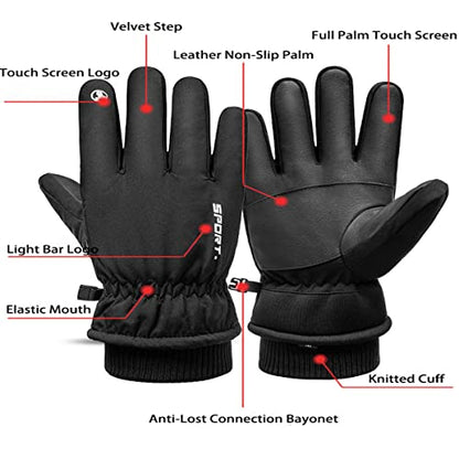 Women's Men's Winter Gloves, Cold Weather Warm Gloves,Running,Hiking,Fishing,Hunting,Finger Touch Screen Gloves - color: Grey1, size: Medium