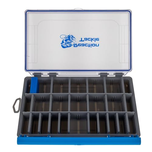 Reaction Tackle Ultra Elite Tackle Trays, Water Resistant Fishing Tackle Box Organizer with Removable Dividers, Sealed Rubber Gasket and One Hand Latch - 3600 (2-Pack) - size: 3600 (2-Pack)