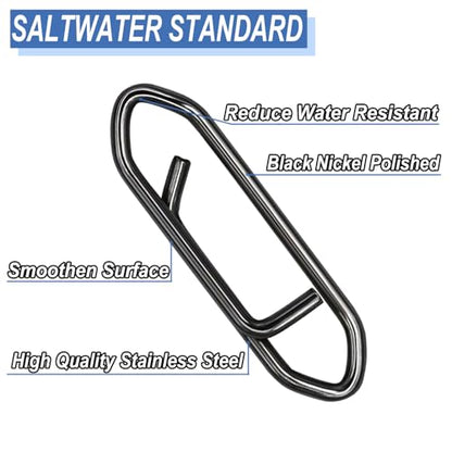 Fishing Power Clips, 200pcs Fishing Speed Clips for Fishing Lure Quick Change, High Strength Stainless Steel Clips Snap Freshwater Saltwater Crankbait Popper Lure Connector Tackle - size: 155pcs (6 Sizes):#18,#20,#23,#25,#28,#30