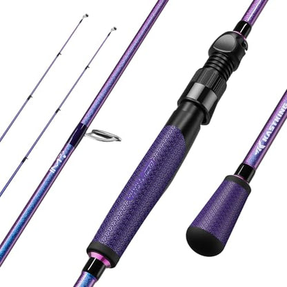KastKing Royale Legend Pro Technique Bass Fishing Rods, KastFlex IM7 Graphite Blanks, 2-Piece Rod with Extra Tip, SlipLock Technology Handles, PTS Power Transition System, Built-in Hook Keeper - size: 7'2"- M Fast- Drop Shot(2 Pcs+ Extra Tip), style: Spin