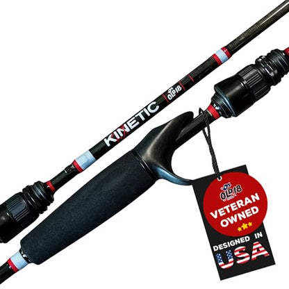 OLD18 Kinetic Rod - 30-Ton Carbon, Enhanced Sensitivity for Precision Strikes, Coated Stainless Guides, Ideal for Freshwater and Inshore Species - Split Grip for Comfort - size: 7'0"
