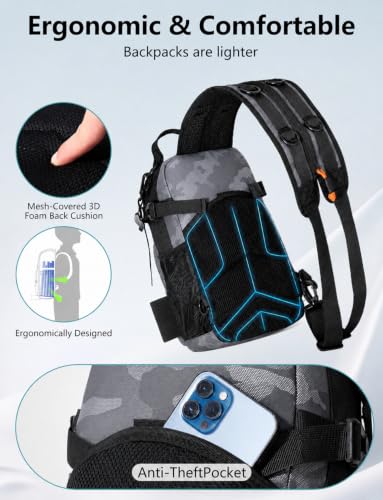 2 in 1 Compact Tactical Fishing Backpack with Tackle Boxes, Lightweight Waterproof Tackle Bag Fit 2 * 3600 Tackle Boxes, 2 Rod Holders Storage, Fishing Accessories Gift for Men Gray - color: Gray