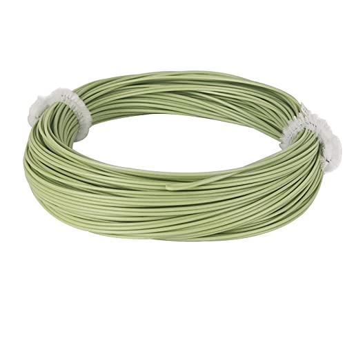 EUPHNG All-Purpose Fly Line Floating Trout Fishing Line Welded Loop Line ID Weight Forward Fly Fishing Line 100FT - color: Moss Green, size: WF3F