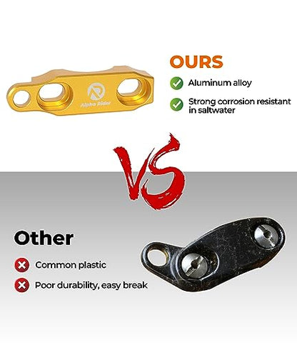 Fishing Reel Rod Clamp Fishing Reels Parts for Penn 20 30 50 70 International V VI Series Reel Rod Clamp Mount Anodized Aluminum Alloy (No Bolts or Screws) - color: Gold